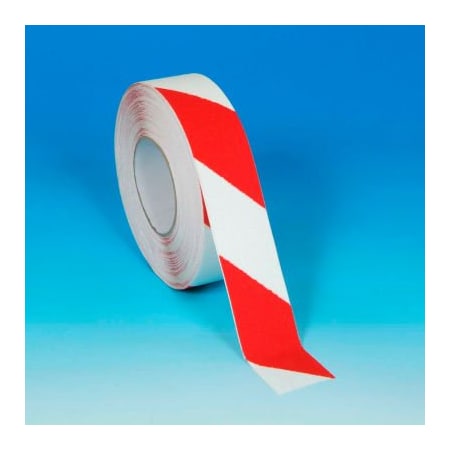 Heskins Llc Heskins Hazard Safety Grip Anti Slip Tape, Red/White, 2" x 60', 60 Grit 3401005000060AUA